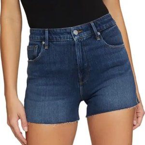 NWT Good American Cutoff High Waist Denim Shorts 2/26